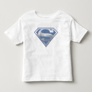 Superman S-Shield   Light Blue City Logo Toddler T-shirt