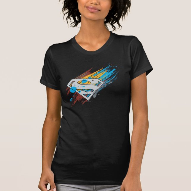 Superman S-Shield | Paint Streaks Logo T-Shirt (Front)