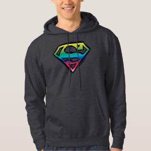 Superman S-Shield   Rainbow Logo Hoodie