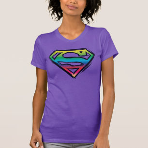Superman S-Shield Rainbow Logo T-Shirt