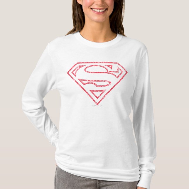 Superman S-Shield | Red Outline Logo T-Shirt (Front)