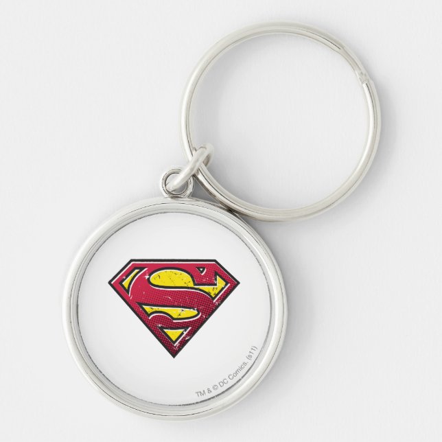Superman S-Shield | Scratches Logo Keychain (Front)