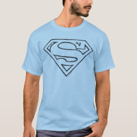 Superman S-Shield | Simple Black Outline Logo