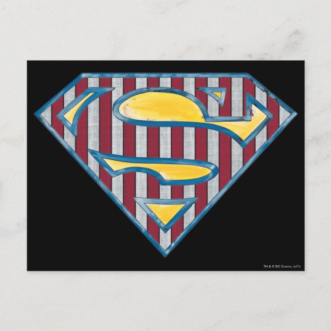 Superman S-Shield | Striped Logo Postcard (Front)