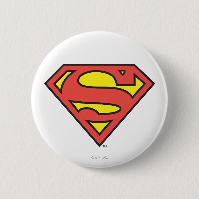 Superman S-Shield | Superman Logo 2 Inch Round Button (Front)