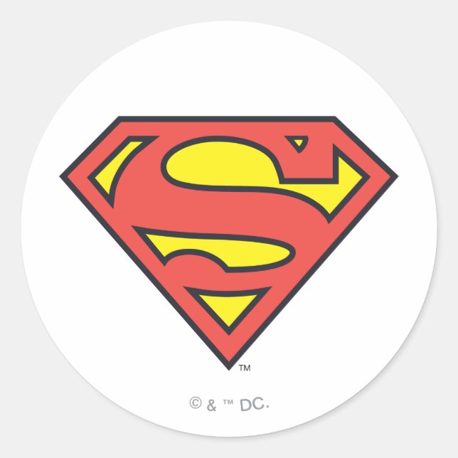 Superman S-Shield | Superman Logo Classic Round Sticker (Front)