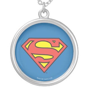 Superman S-Shield   Superman Logo Silver Plated Necklace