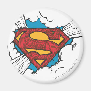 Superman S-Shield Within Clouds Logo Magnet