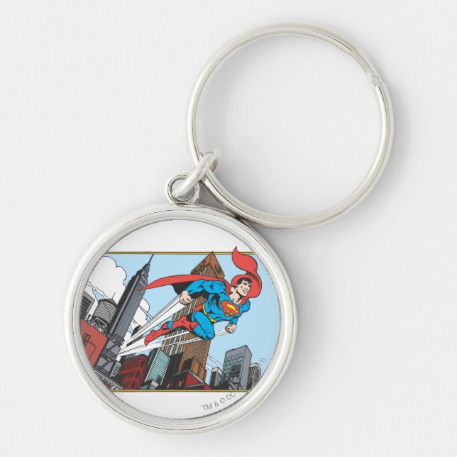 Superman & Skyscrapers Keychain (Front)