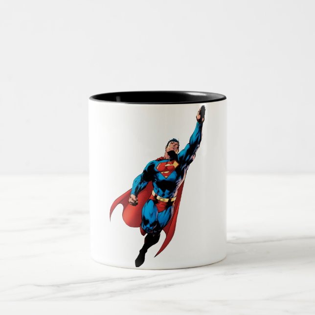Superman Soars Two-Tone Coffee Mug (Center)