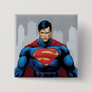 Superman Standing 2 Inch Square Button