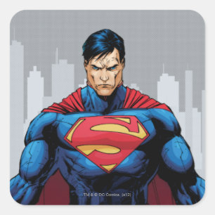 Superman Standing Square Sticker