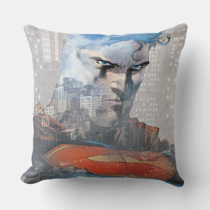 Superman Stare Throw Pillow