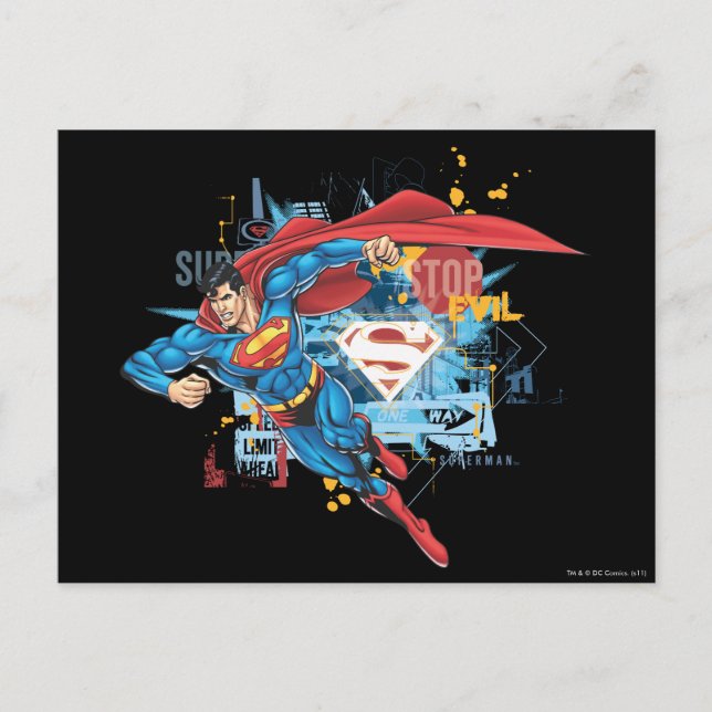 Superman - Stop Evil Postcard (Front)
