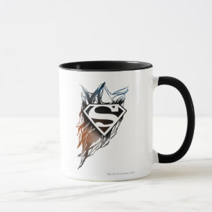 Superman Stylized Blue Orange Logo Mug