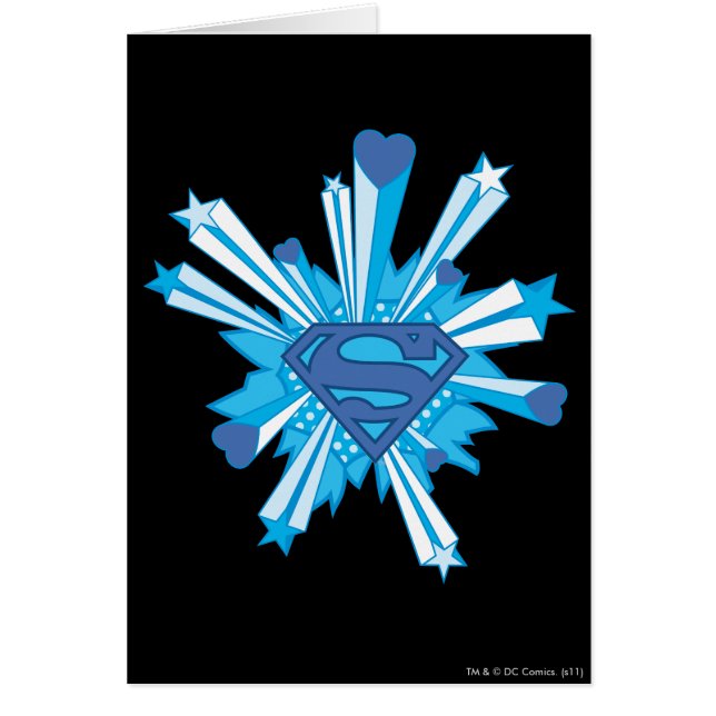 Superman Stylized | Blue Shield Hearts Logo (Front)
