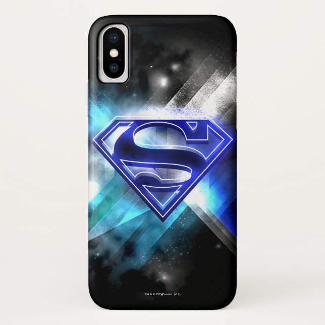 Superman Stylized | Blue White Crystal Logo Case-Mate iPhone Case (Back)