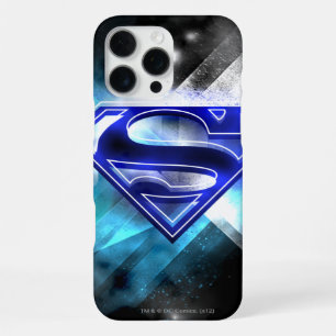 Superman Stylized Blue White Crystal Logo iPhone 16 Pro Max Case