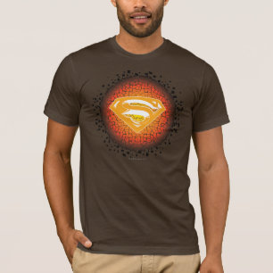 Superman Stylized Crackle Logo T-Shirt