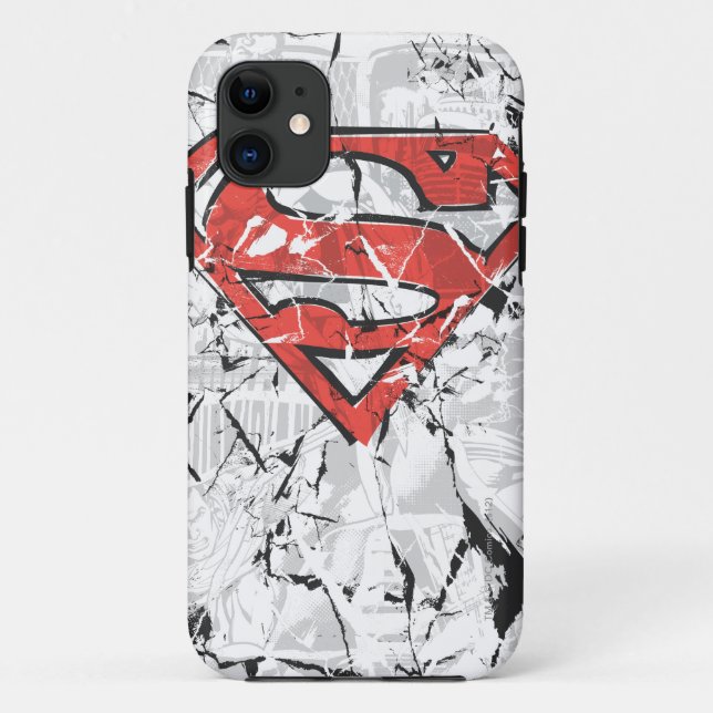 Superman Stylized | Crumpled Comic Logo Case-Mate iPhone Case (Back)