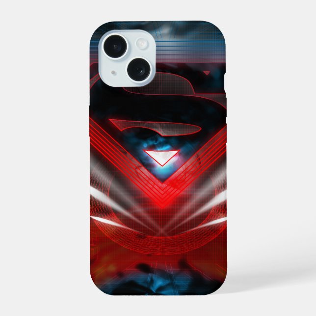Superman Stylized | Futuristic Logo iPhone 15 Case (Back)