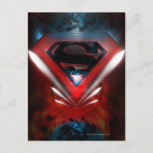 Superman Stylized   Futuristic Logo Postcard
