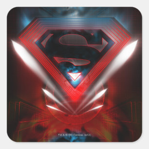 Superman Stylized Futuristic Logo Square Sticker
