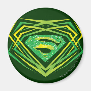 Superman Stylized Green Decorative Logo Magnet