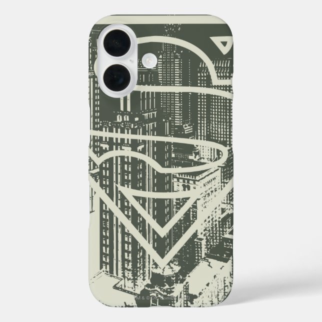 Superman Stylized | Green Metropolis Logo Case-Mate iPhone Case (Back)