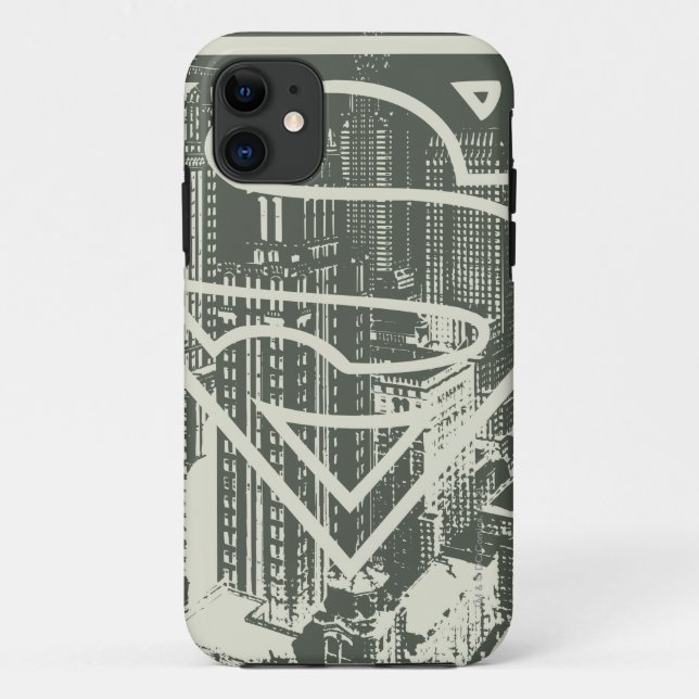 Superman Stylized | Green Metropolis Logo Case-Mate iPhone Case (Back)