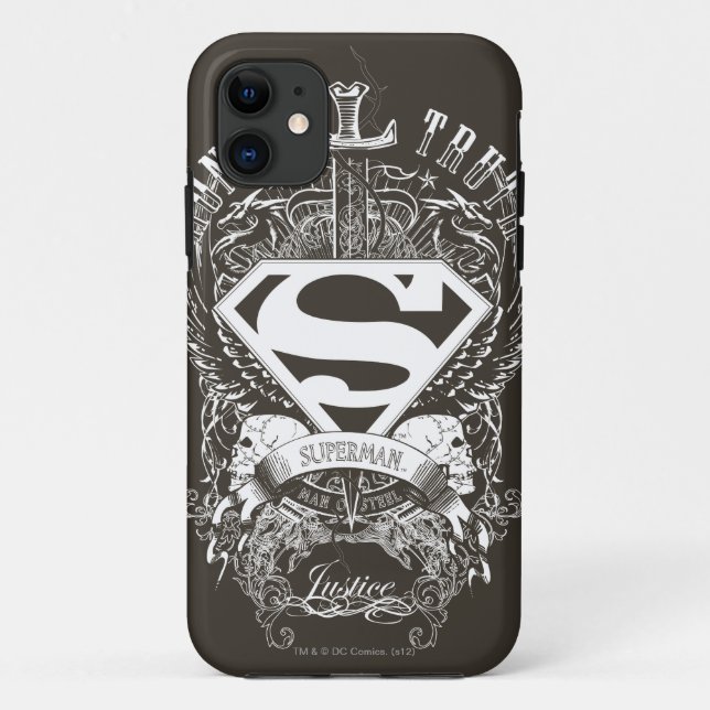 Superman Stylized | Honour, Truth and Justice Logo Case-Mate iPhone Case (Back)