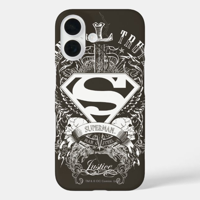 Superman Stylized | Honour, Truth and Justice Logo Case-Mate iPhone Case (Back)