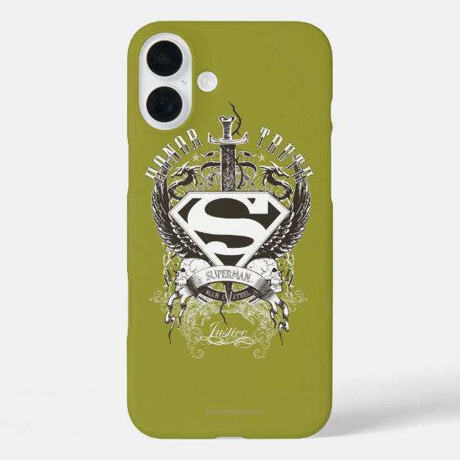 Superman Stylized | Honour, Truth and Justice Logo Case-Mate iPhone Case (Back)