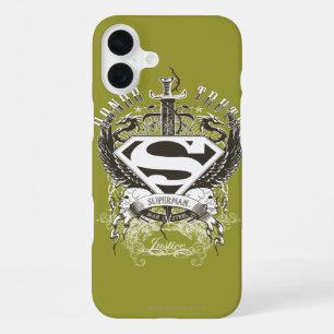 Superman Stylized Honour, Truth and Justice Logo iPhone 16 Plus Case