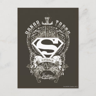 Superman Stylized Honour, Truth and Justice Logo Postcard
