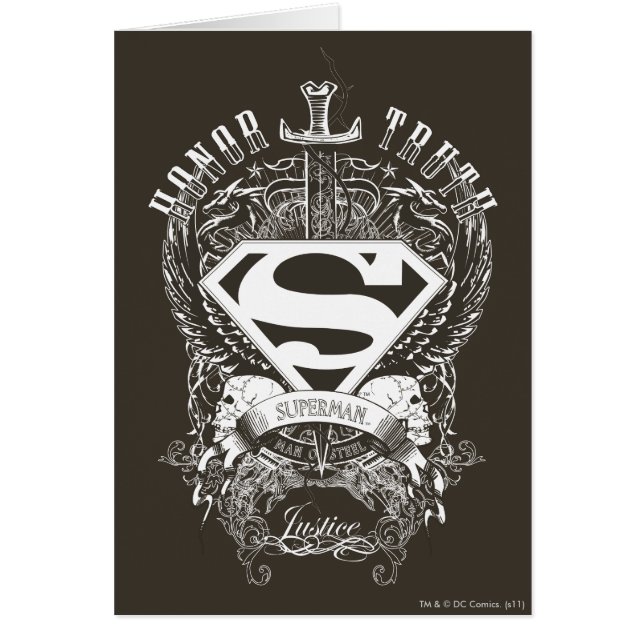 Superman Stylized | Honour, Truth on White Logo (Front)