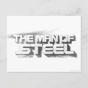 Superman Stylized   Man of Steel Drawing Logo Postcard