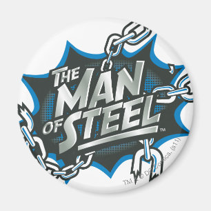 Superman Stylized Man of Steel Splash Logo Magnet