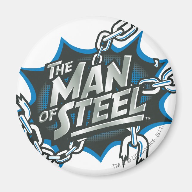 Superman Stylized | Man of Steel Splash Logo Magnet (Front)