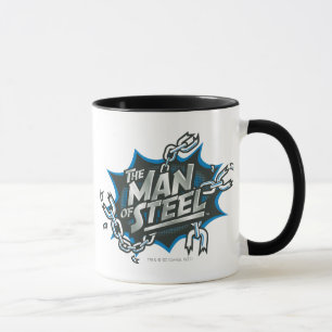 Superman Stylized   Man of Steel Splash Logo Mug