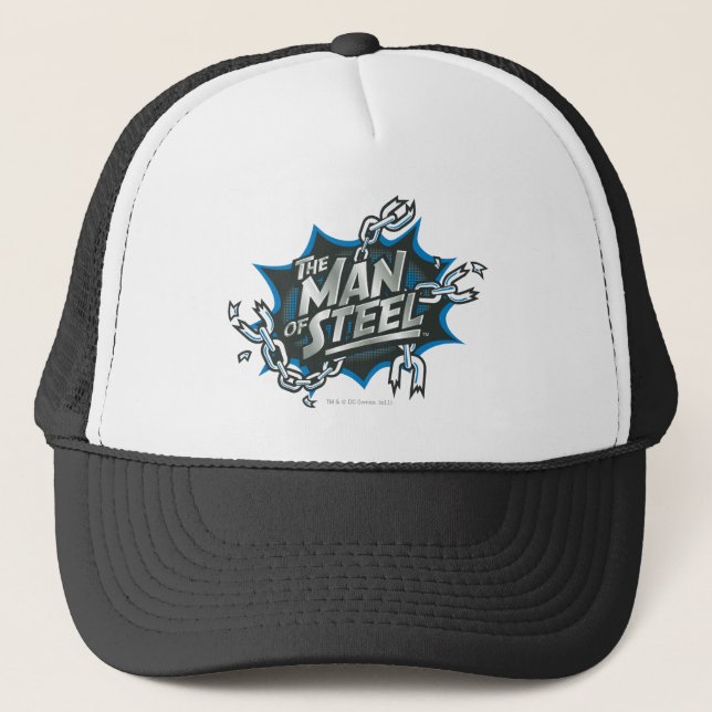 Superman Stylized | Man of Steel Splash Logo Trucker Hat (Front)