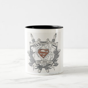 Superman Stylized   Mild Mannered Reporter Logo Two-Tone Coffee Mug