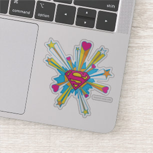 Superman Stylized   Pink with Hearts Logo