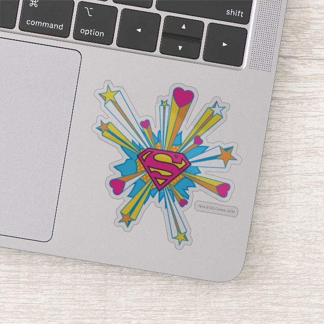 Superman Stylized | Pink with Hearts Logo (Detail)