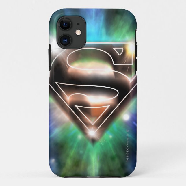 Superman Stylized | Shiny Burst Logo Case-Mate iPhone Case (Back)
