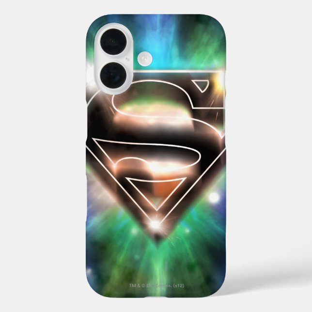 Superman Stylized | Shiny Burst Logo Case-Mate iPhone Case (Back)