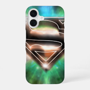 Superman Stylized   Shiny Burst Logo iPhone 16 Case
