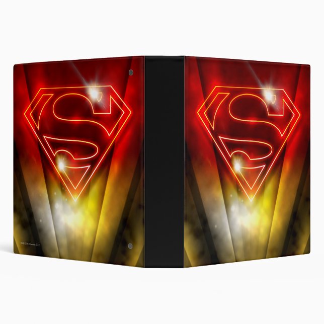 Superman Stylized | Shiny Red Outline Logo Binder (Background)