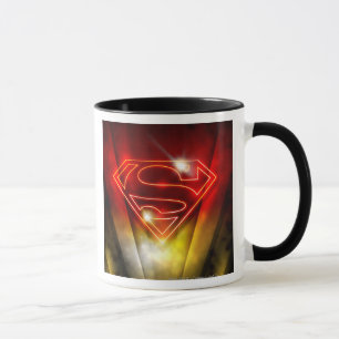Superman Stylized Shiny Red Outline Logo Mug