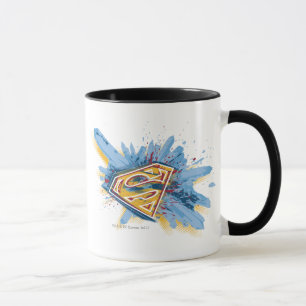 Superman Stylized   Splash Logo Mug